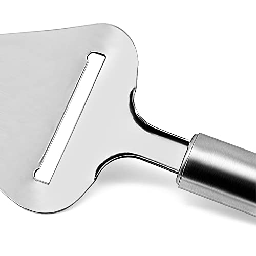 TOPULORS Cheese Slicer Stainless Steel, Cheese Knife Heavy Duty Plane Cheese Cutter, Shaver, Server For Semi-Soft, Semi-Hard Cheese