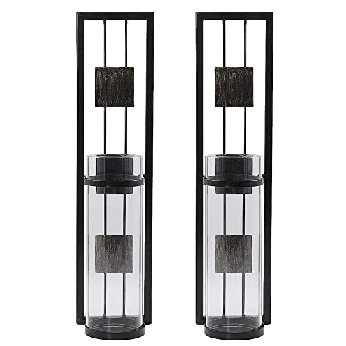 Shelving Solution Wall Sconce Candle Holder Metal Wall Decorations for Living Room, Bathroom, Dining Room, Set of 2