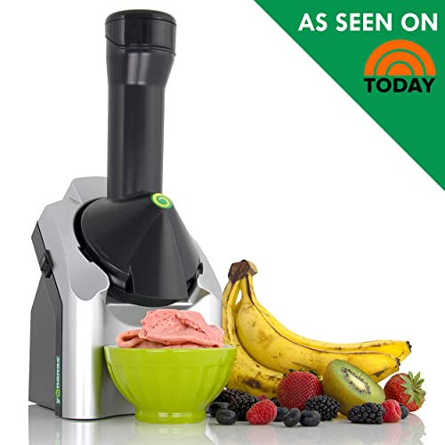 Yonanas 902 Classic Vegan, Dairy-Free Frozen Fruit Soft Serve Maker, Includes 36 Recipes, 200-Watts, Silver