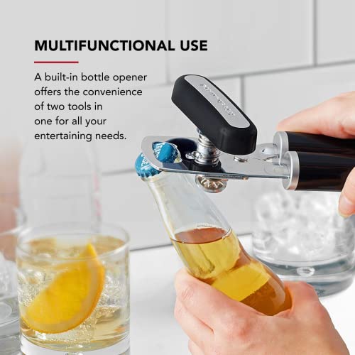 KitchenAid Classic Multifunction Can Opener / Bottle Opener, 8.34-Inch, Black