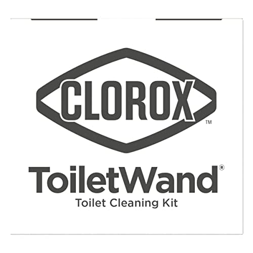 Clorox ToiletWand Disposable Toilet Cleaning Kit, Toilet Brush, Toilet and Bathroom Cleaning System with Storage Caddy and 16 Disinfecting ToiletWand Refill Heads (Package May Vary)