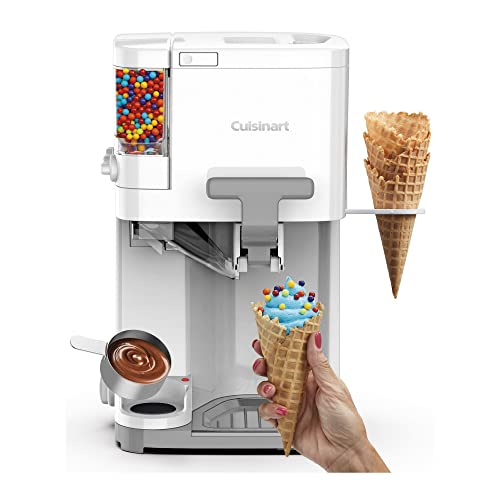 Cuisinart Ice Cream Machine 1.5 Quart Mix It in Soft Serve, Yogurt, Sorbet, Sherbet Maker, Standard, White