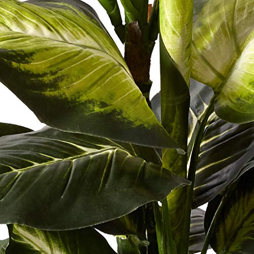 Nearly Natural Golden Dieffenbachia with Decorative Planter, Green 45in.