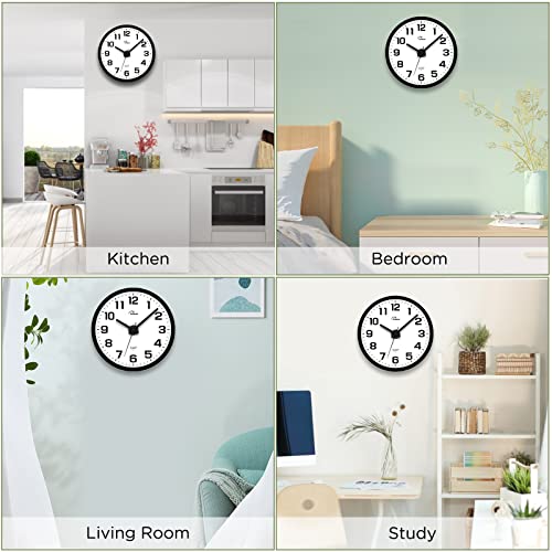 Illuminate Your Nights with WallarGe Night Light Wall Clock - 12 Inch Silent Battery Operated Clocks for Bedroom, Living Room, and Kitchen