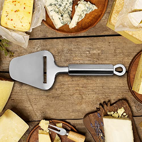 TOPULORS Cheese Slicer Stainless Steel, Cheese Knife Heavy Duty Plane Cheese Cutter, Shaver, Server For Semi-Soft, Semi-Hard Cheese