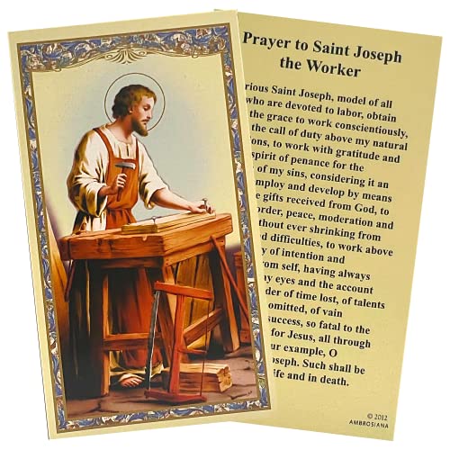 Religious Gifts Saint Joseph Statue Home Seller Kit with Prayer Card and Instructions