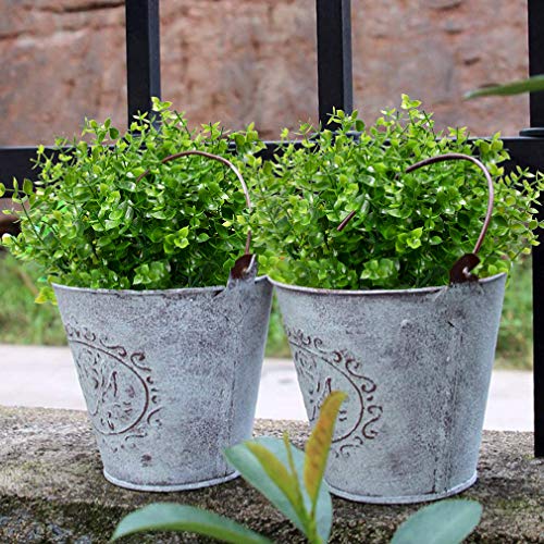 ArtBloom 8 Bundles Outdoor Artificial Boxwood UV Resistant Fake Stems Plants, Faux Plastic Greenery for Indoor Outside Hanging Plants Garden Porch Window Box Home Wedding Farmhouse Décor